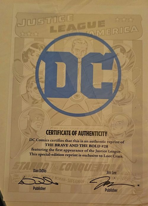 The Brave and The Bold Issue #28 Sealed Authentic Reprint (2016) w/COA