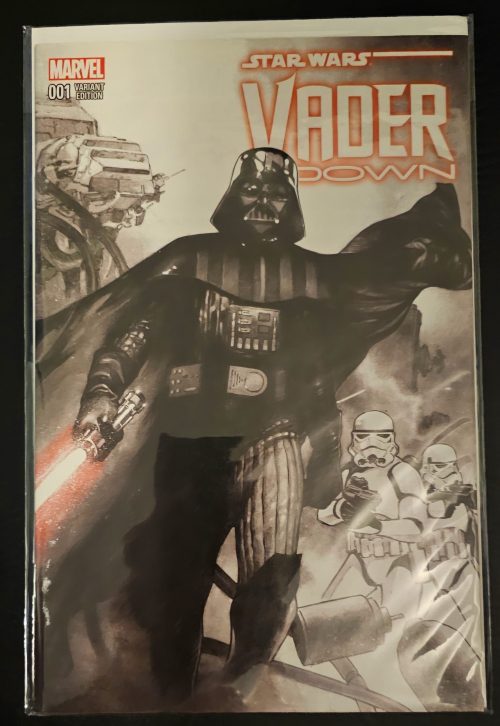 Vader Down #1 Dynamic Forces Variant Cover of 5000 (B&W)