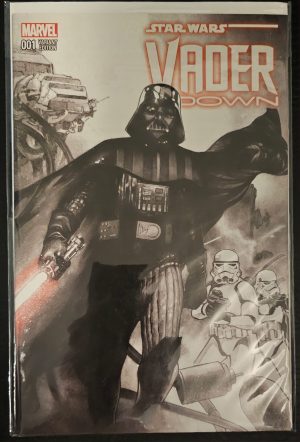 Vader Down #1 Black and White Cover