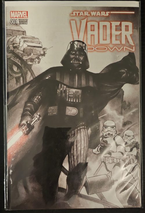 Vader Down #1 Black and White Cover