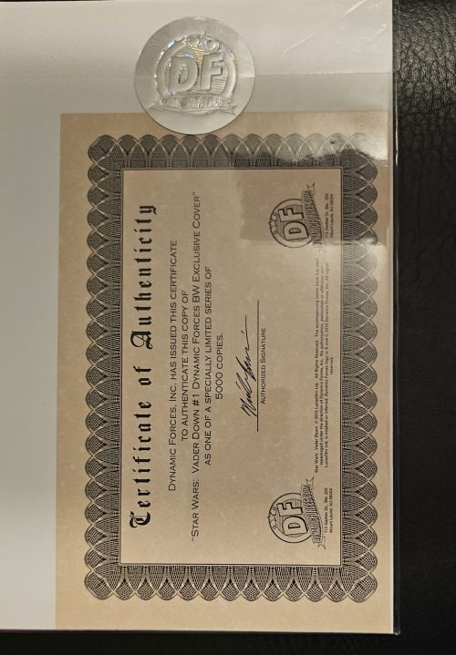 Vader Down #1 Dynamic Forces Variant Cover of 5000 (B&W)