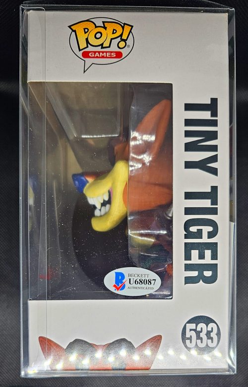 Funko POP! Vinyl: Crash Bandicoot - Tiny Tiger #533 Beckett Certified Signature O'Brien, Brendan