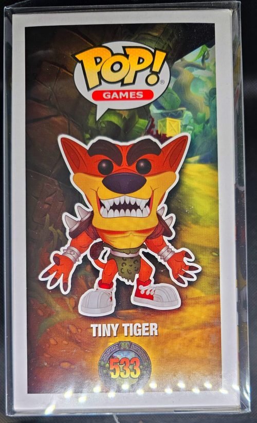 Funko POP! Vinyl: Crash Bandicoot - Tiny Tiger #533 Beckett Certified Signature O'Brien, Brendan