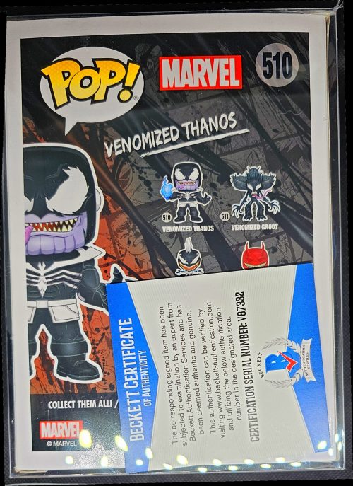 Funko POP! Vinyl: Venom - Venomized Thanos #510 Signed Beckett Certified Signature Isaac C Singleton Jr.
