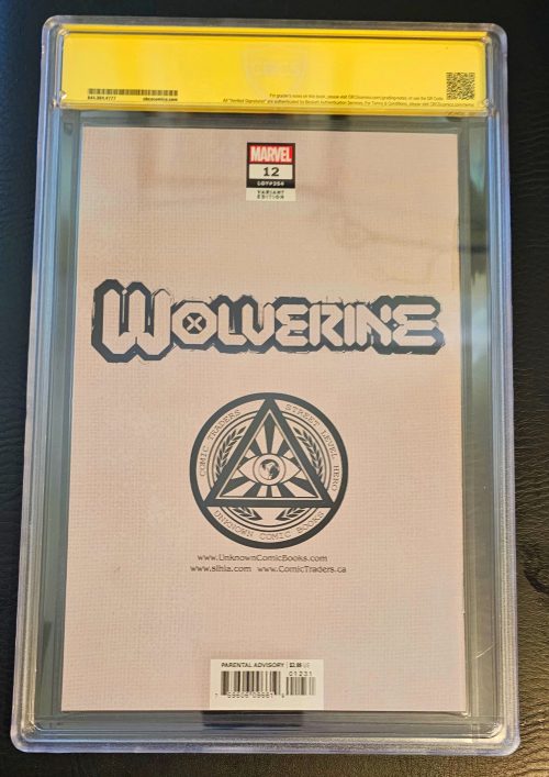 Wolverine #12 CBCS 9.8 Graded and Verified Benjamin Percy Signature