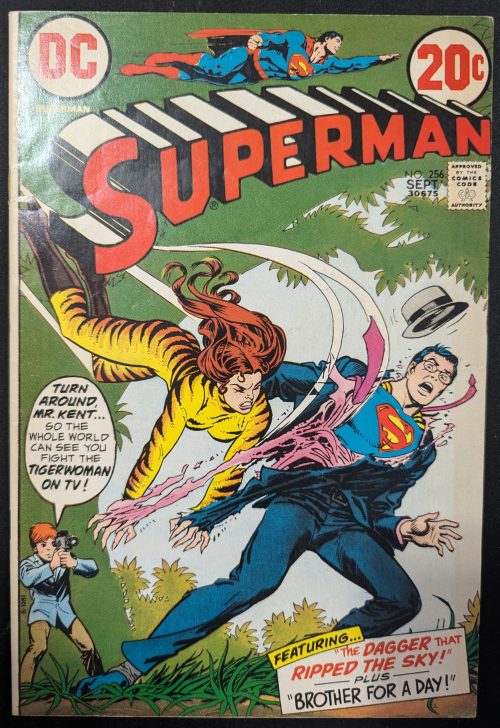 SUPERMAN #256 Tigerwoman Sept 1972 VF-