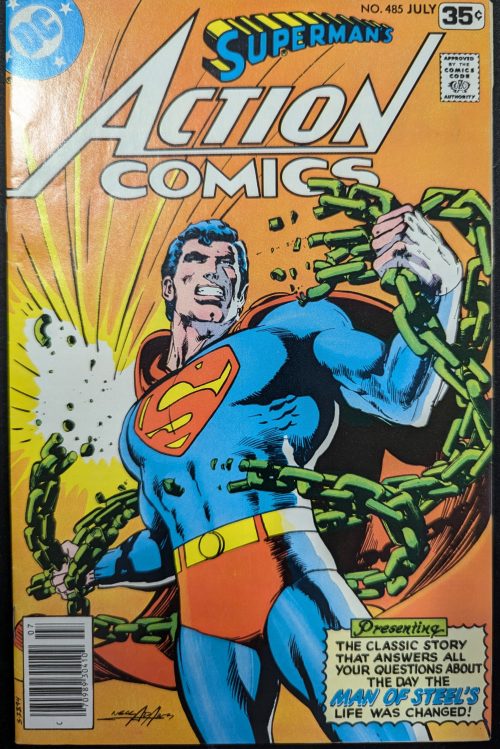 Action Comics #485 (DC Comics July 1978) High Grade. Classic Neal Adams Cover!